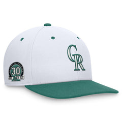 Colorado Rockies Bicoastal Two-Tone Pro Performance Snapback Hat White/Green | Nike