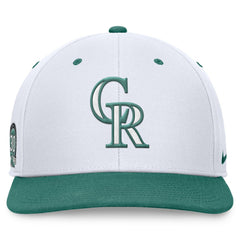 Colorado Rockies Bicoastal Two-Tone Pro Performance Snapback Hat White/Green | Nike