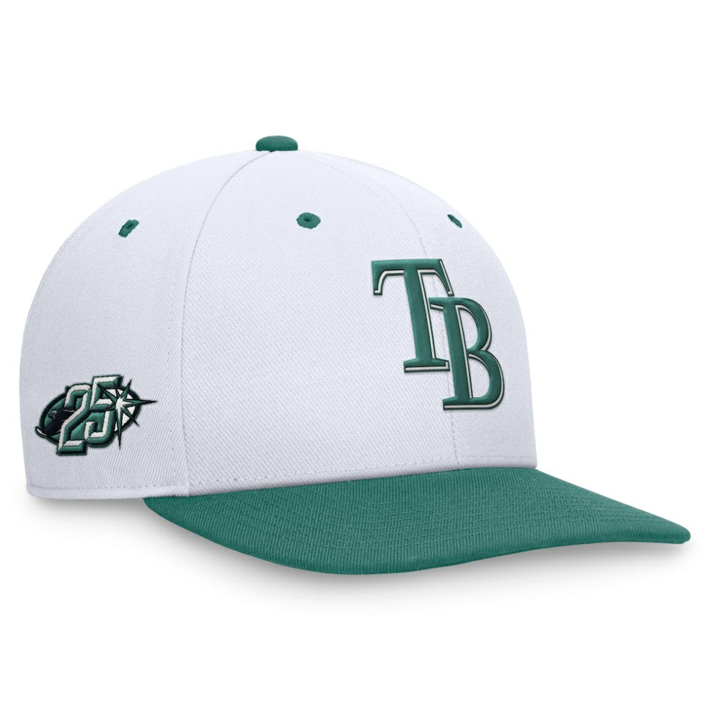 Tampa Bay Rays Bicoastal Two-Tone Pro Performance Snapback Hat White/Green | Nike