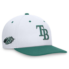 Tampa Bay Rays Bicoastal Two-Tone Pro Performance Snapback Hat White/Green | Nike