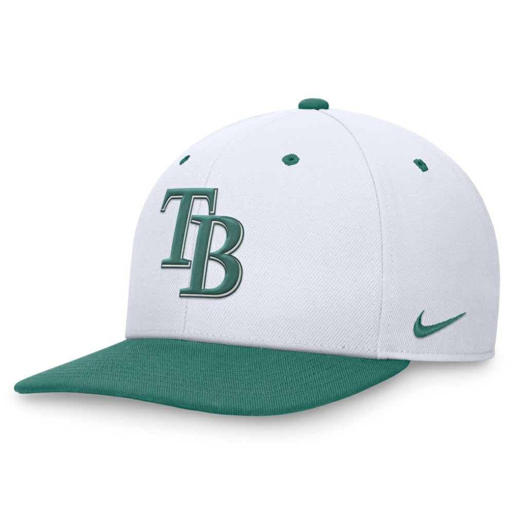 Tampa Bay Rays Bicoastal Two-Tone Pro Performance Snapback Hat White/Green | Nike