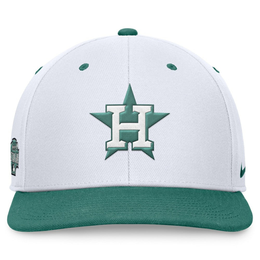Houston Astros Bicoastal Two-Tone Pro Performance Snapback Hat White/Green | Nike