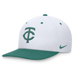 Minnesota Twins Bicoastal Two-Tone Pro Performance Snapback Hat White/Green | Nike