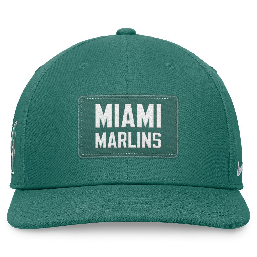 Miami Marlins Bicoastal Pro Performance Snapback Hat Green | Nike