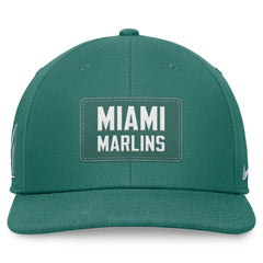 Miami Marlins Bicoastal Pro Performance Snapback Hat Green | Nike