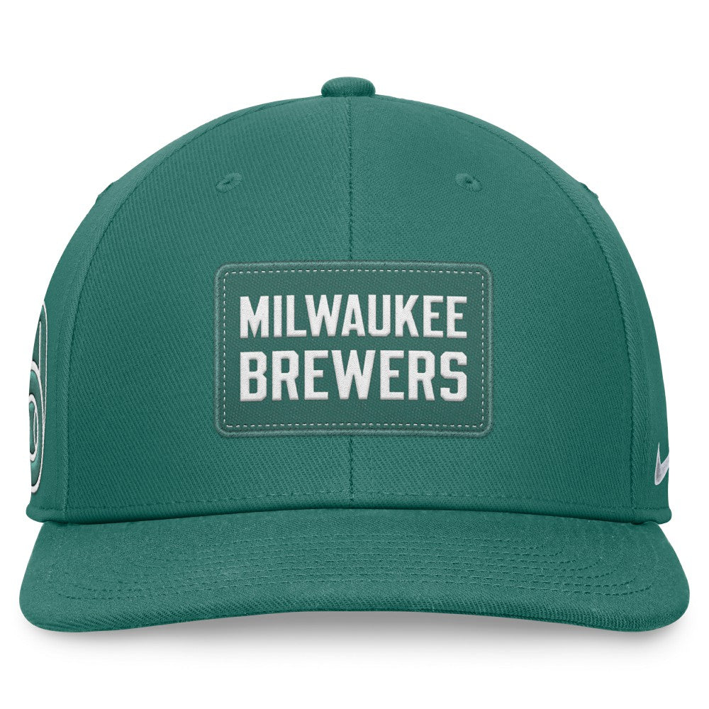 Milwaukee Brewers Bicoastal Pro Performance Snapback Hat Green | Nike