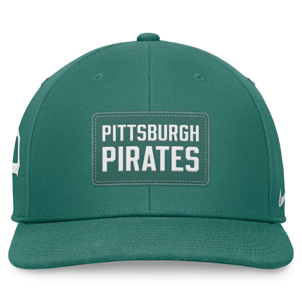 Pittsburgh Pirates Bicoastal Pro Performance Snapback Hat Green | Nike