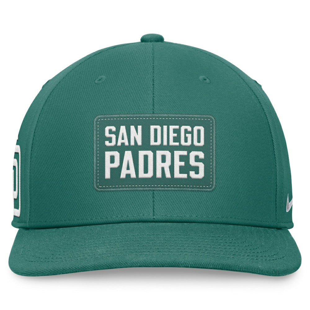 San Diego Padres Bicoastal Pro Performance Snapback Hat Green | Nike