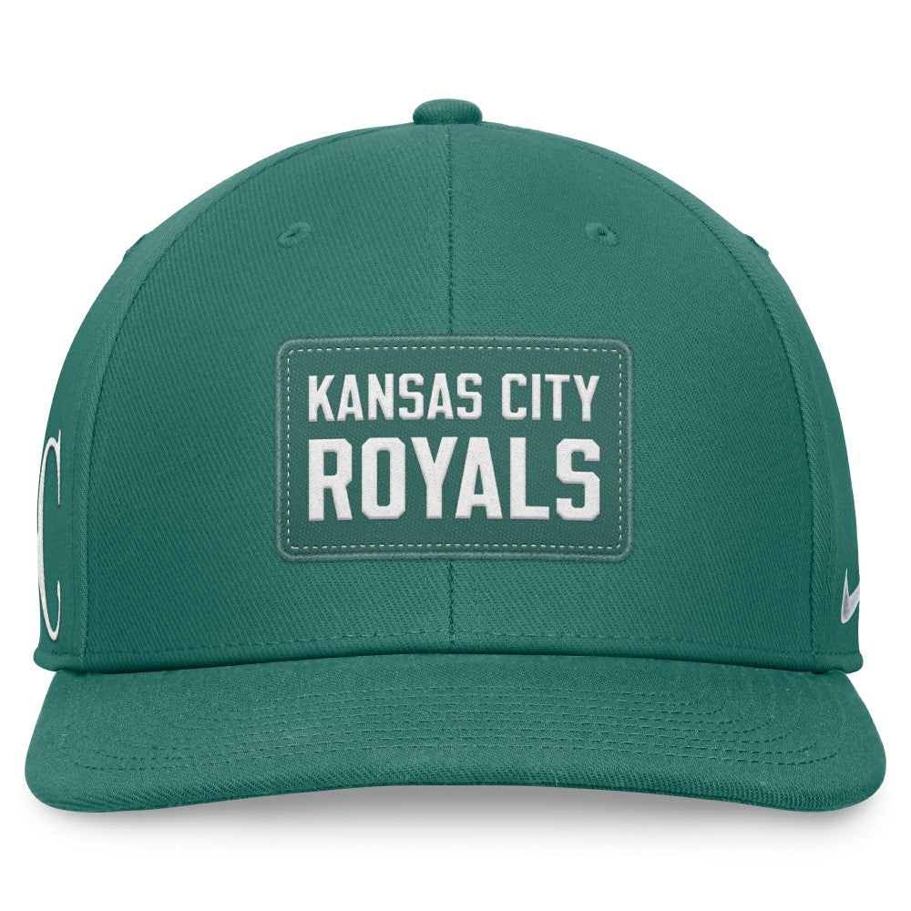 Kansas City Royals Bicoastal Pro Performance Snapback Hat Green | Nike