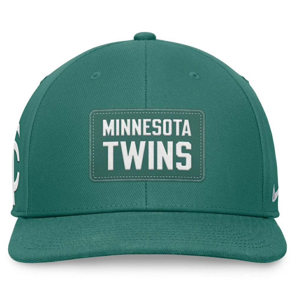 Minnesota Twins Bicoastal Pro Performance Snapback Hat Green | Nike