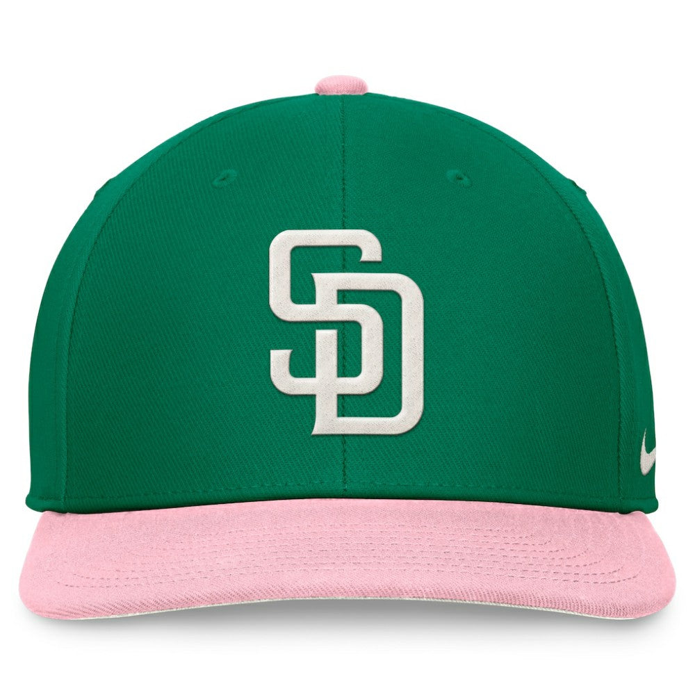 San Diego Padres Malachite Pro Performance Snapback Hat Green/Pink | Nike