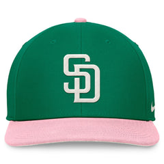 San Diego Padres Malachite Pro Performance Snapback Hat Green/Pink | Nike