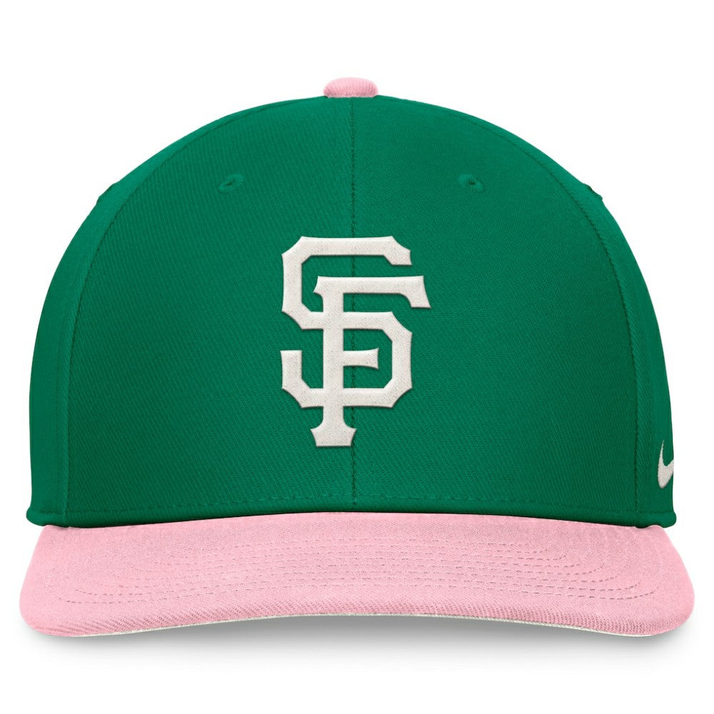 San Francisco Giants Malachite Pro Performance Snapback Hat Green/Pink | Nike
