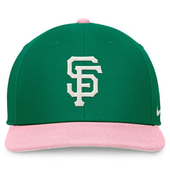 San Francisco Giants Malachite Pro Performance Snapback Hat Green/Pink | Nike