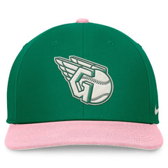 Cleveland Guardians Malachite Pro Performance Snapback Hat Green/Pink | Nike