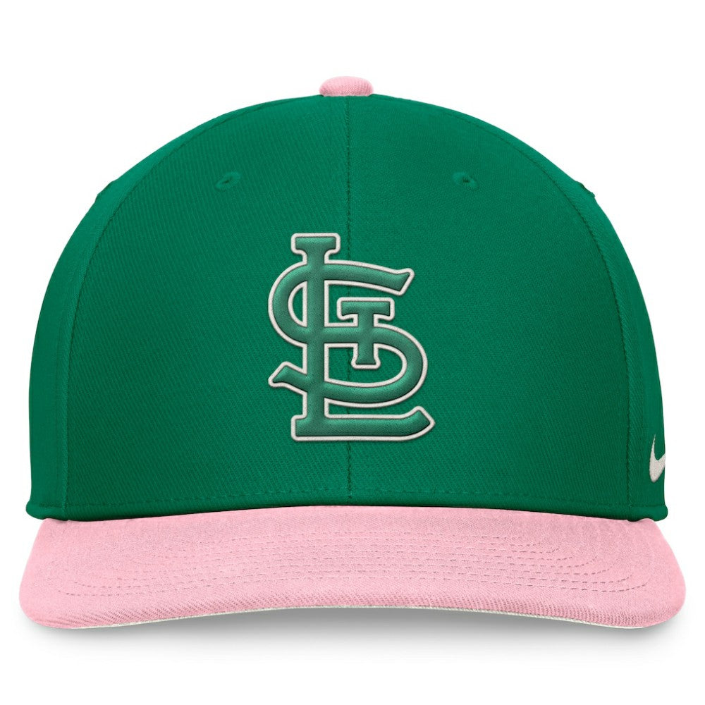 St. Louis Cardinals Malachite Pro Performance Snapback Hat Green/Pink | Nike