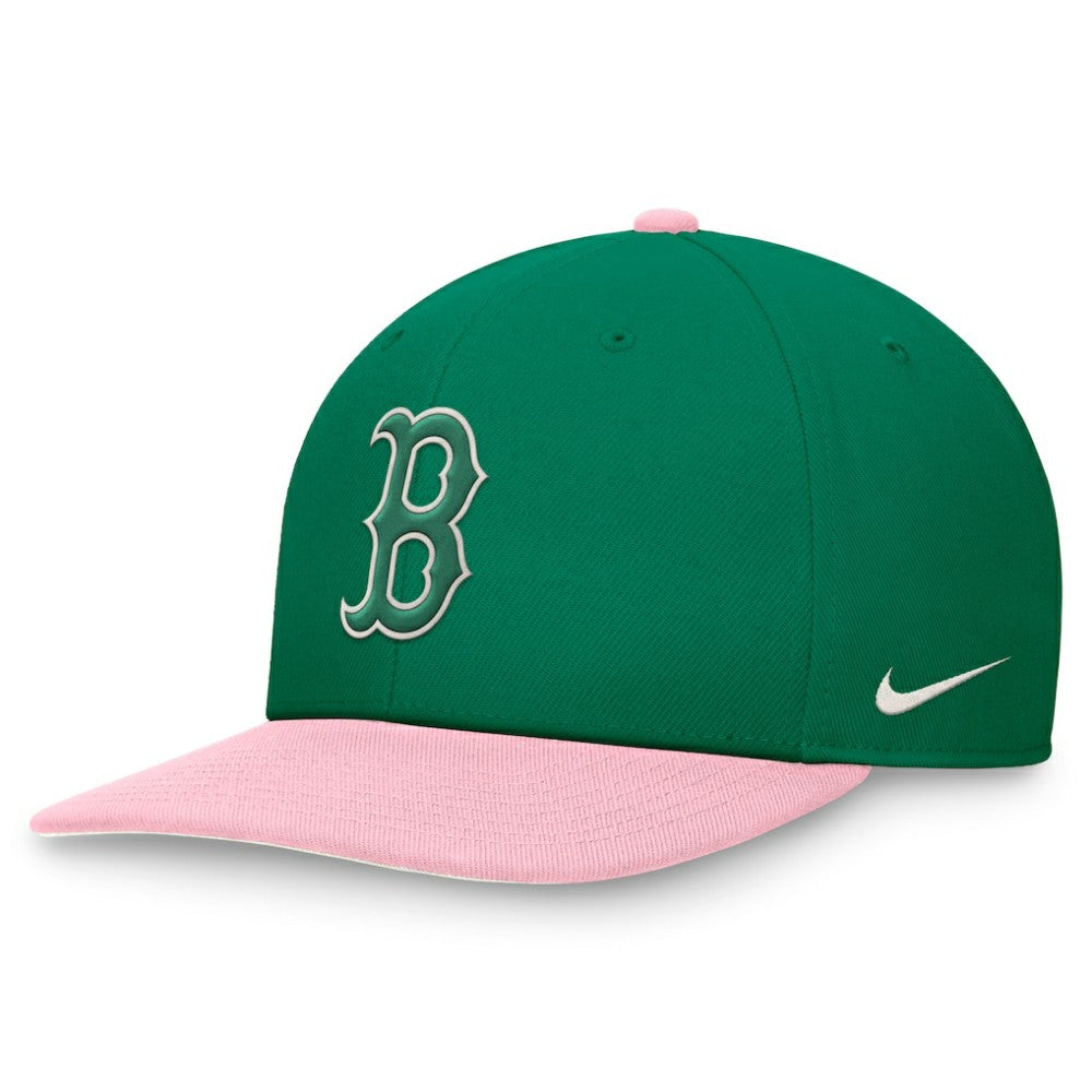 Boston Red Sox Malachite Pro Performance Snapback Hat Green/Pink | Nike