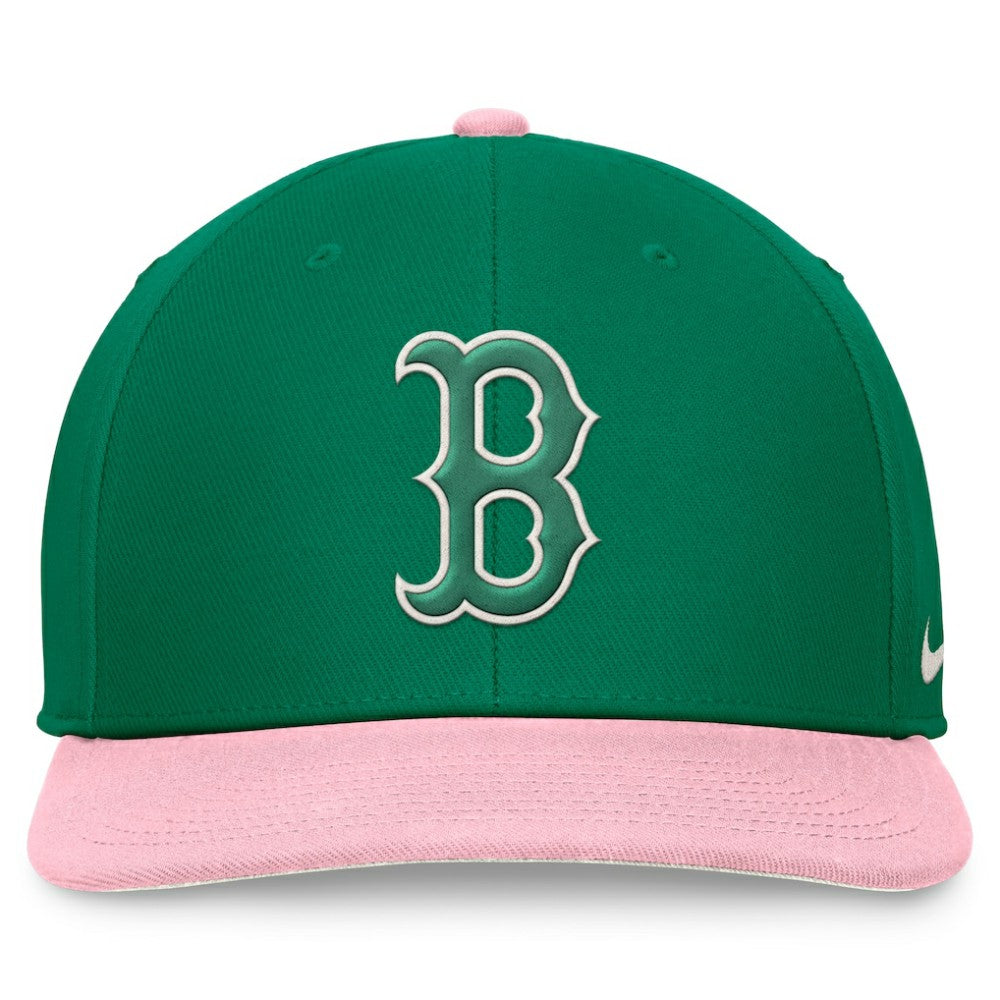Boston Red Sox Malachite Pro Performance Snapback Hat Green/Pink | Nike
