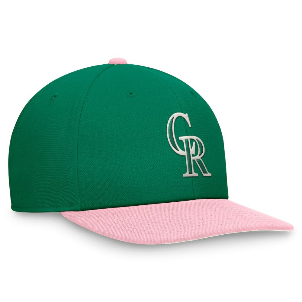 Colorado Rockies Malachite Pro Performance Snapback Hat Green/Pink | Nike