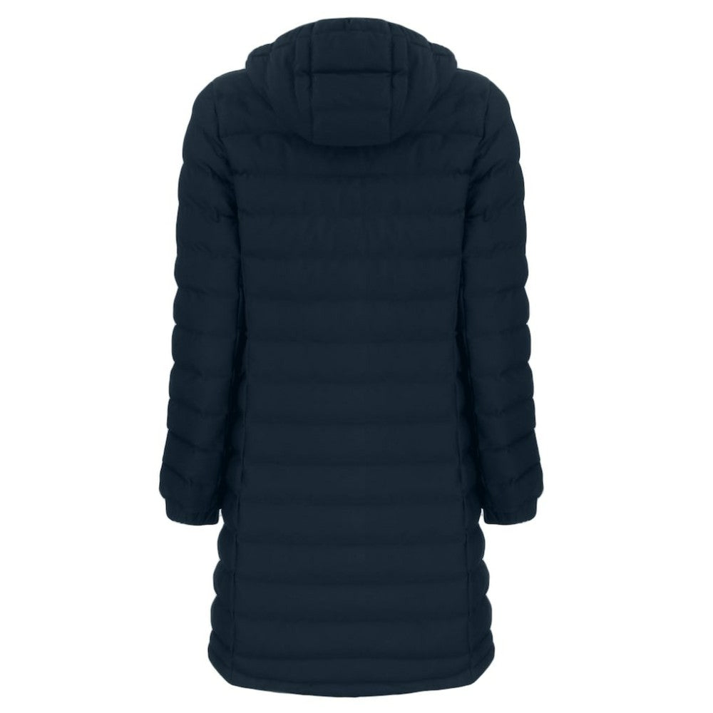 Chicago Cubs Cutter & Buck Women's Cooperstown Collection Mission Ridge Repreve Eco Insulated Long Full-Zip Puffer Jacket Navy