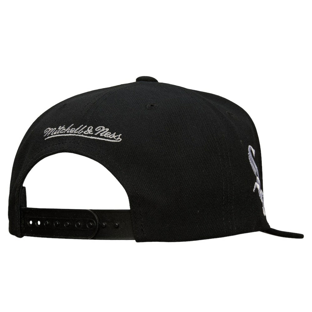 Chicago White Sox Team Tagged Snapback Hat Black | Mitchell & Ness
