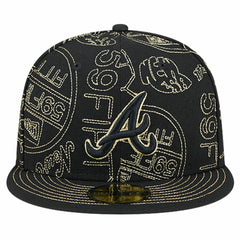 Atlanta Braves 59FIFTY Day Allover Fitted Hat Black | New Era