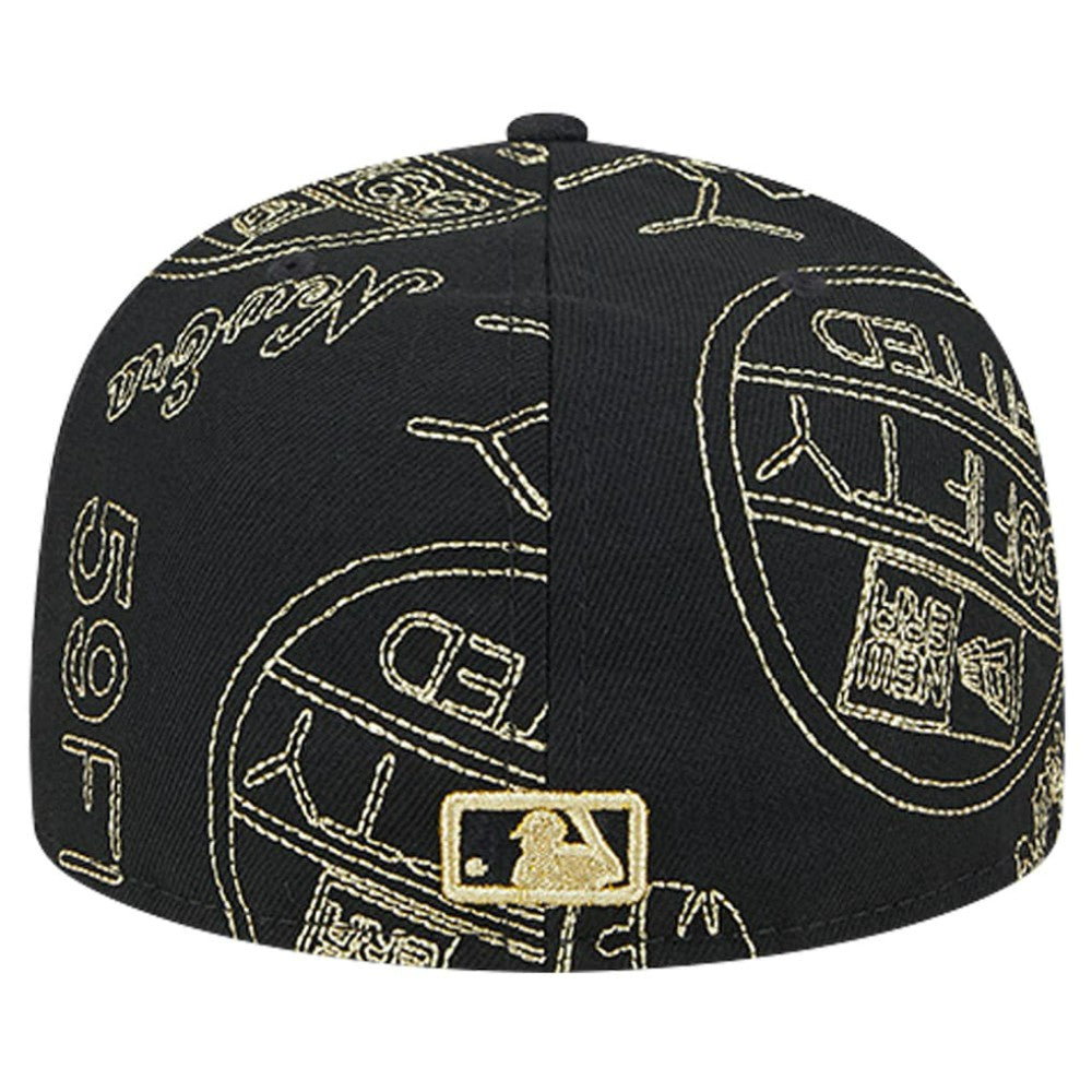 Atlanta Braves 59FIFTY Day Allover Fitted Hat Black | New Era