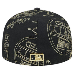 Atlanta Braves 59FIFTY Day Allover Fitted Hat Black | New Era
