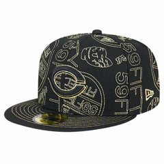 Cincinnati Reds 59FIFTY Day Allover Fitted Hat Black | New Era