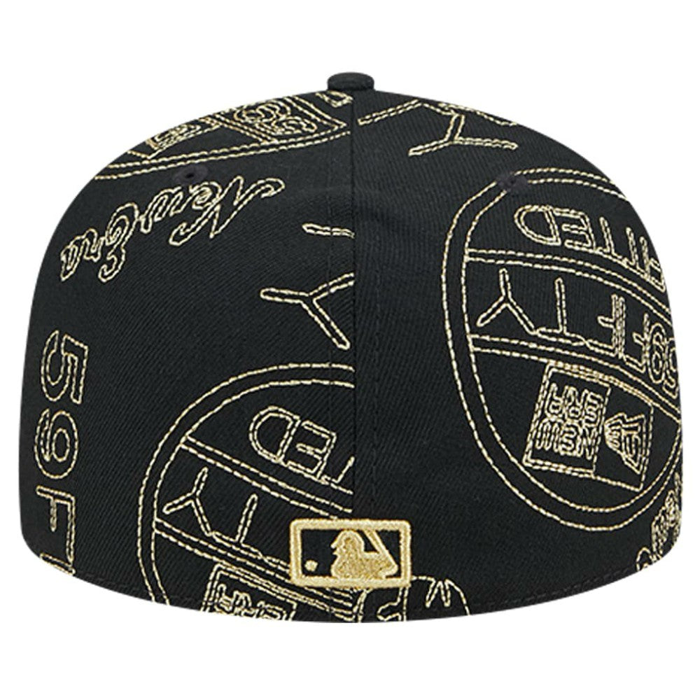 Chicago Cubs 59FIFTY Day Allover Fitted Hat Black | New Era