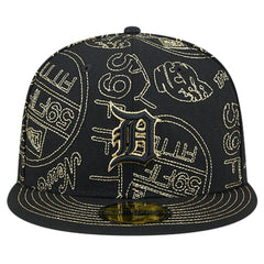 Detroit Tigers 59FIFTY Day Allover Fitted Hat Black | New Era