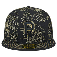 Pittsburgh Pirates 59FIFTY Day Allover Fitted Hat Black | New Era