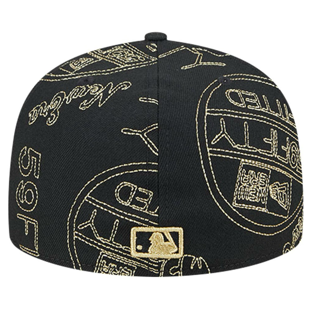 Pittsburgh Pirates 59FIFTY Day Allover Fitted Hat Black | New Era