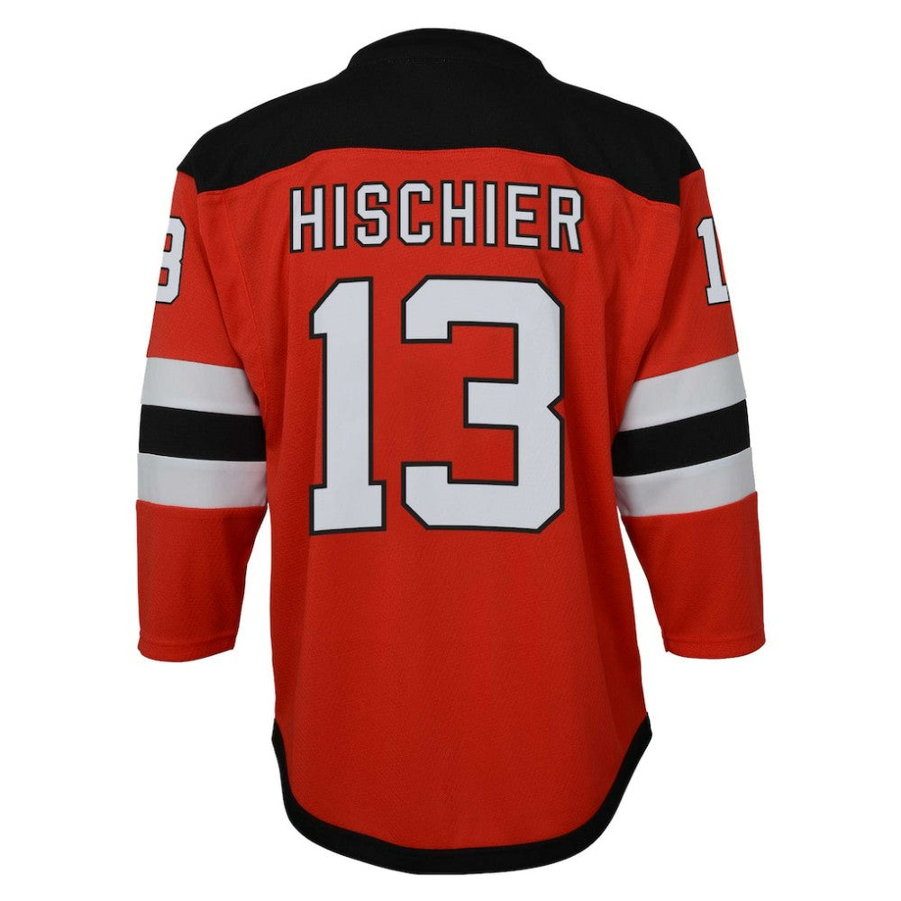Nico Hischier New Jersey Devils Youth Captain Patch Home Replica Player Jersey Red