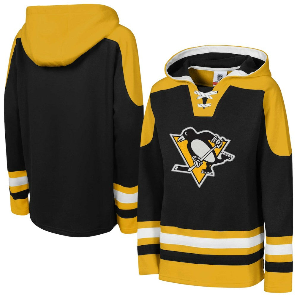 Pittsburgh Penguins Youth Ageless Must Have Home V-Neck Pullover Hoodie Black
