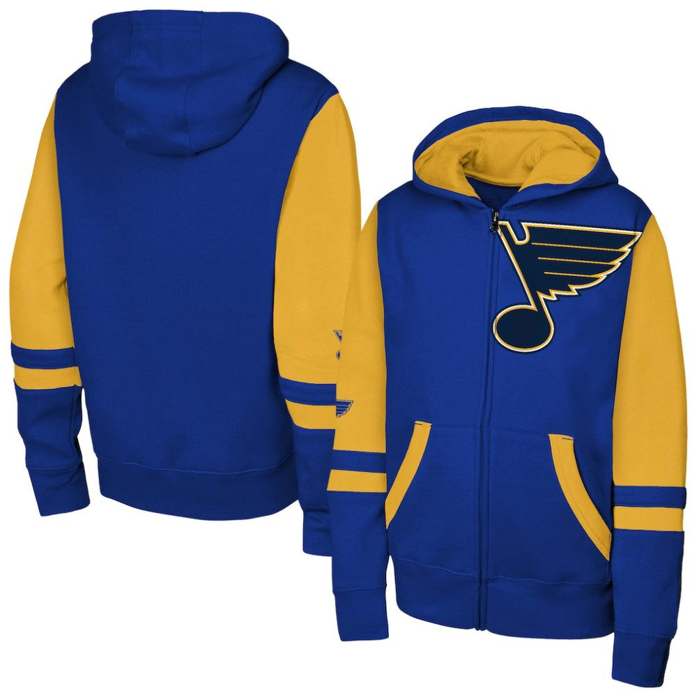 St. Louis Blues Youth Face Off Full-Zip Hoodie Blue