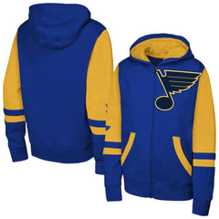 St. Louis Blues Youth Face Off Full-Zip Hoodie Blue
