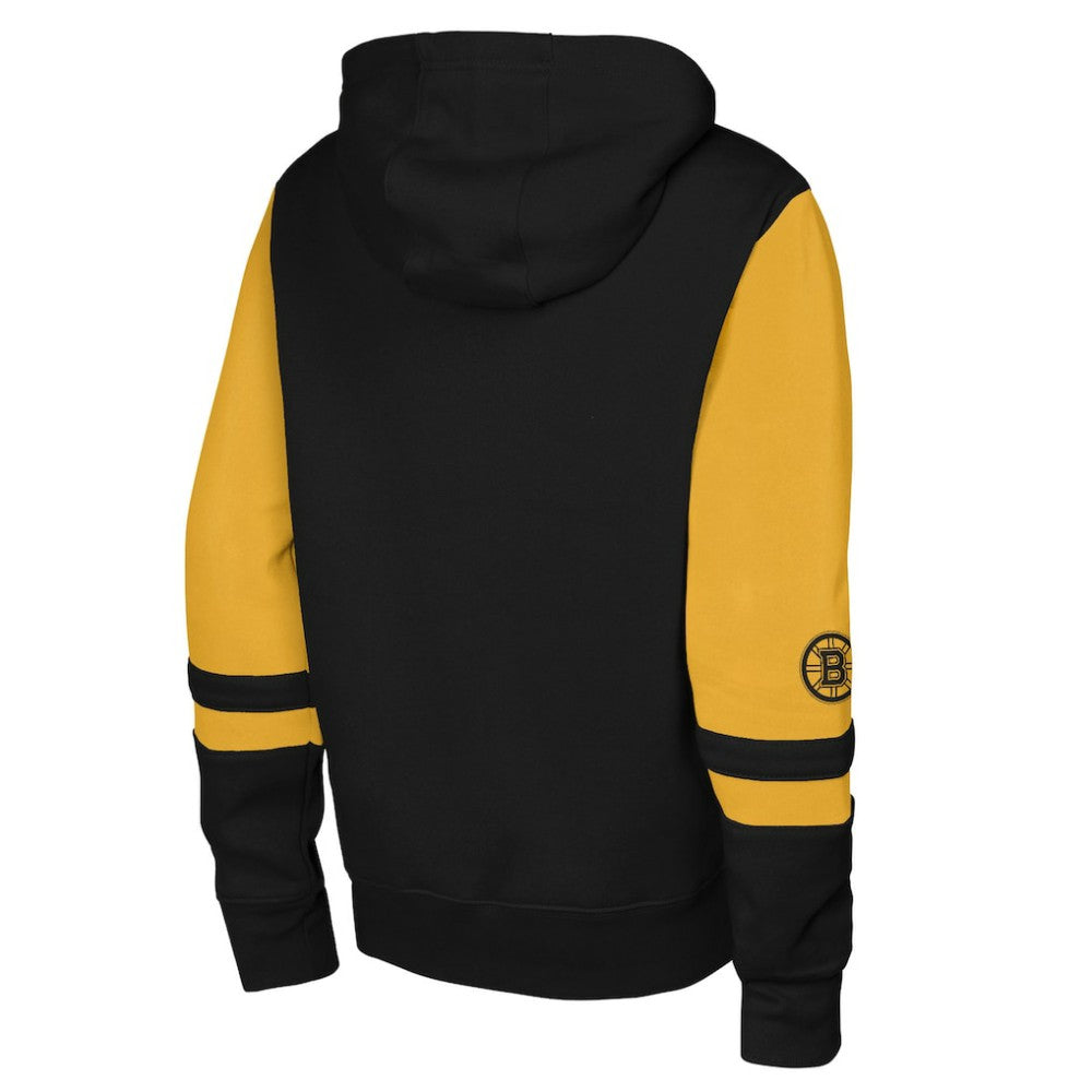 Boston Bruins Youth Face Off Full-Zip Hoodie Black