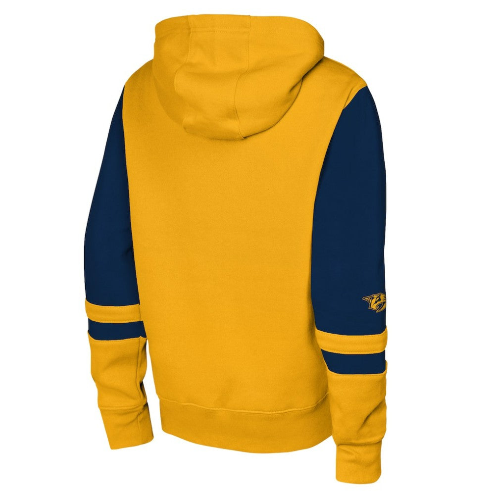 Nashville Predators Youth Face Off Full-Zip Hoodie Gold