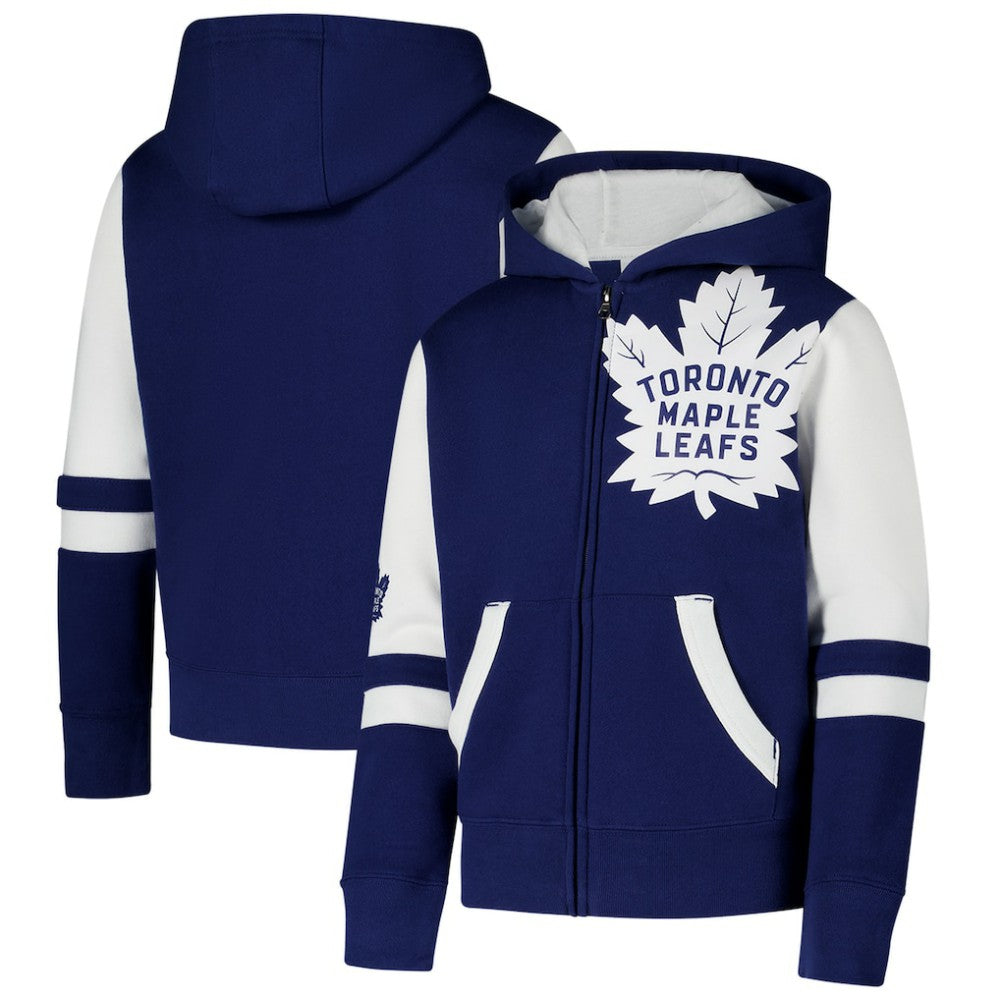 Toronto Maple Leafs Youth Face Off Full-Zip Hoodie Blue