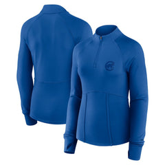 Chicago Cubs Women's Elements Raglan Tri-Blend Quarter-Zip Top Royal
