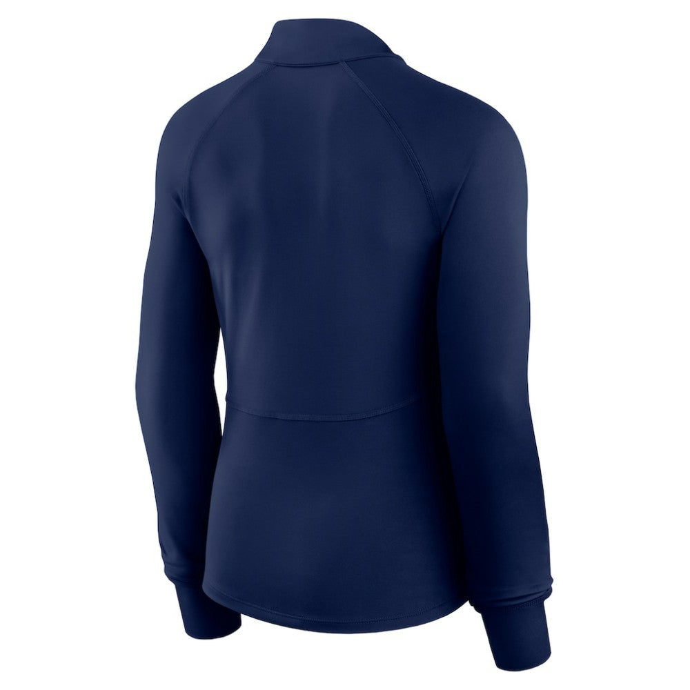 New York Yankees Women's Elements Raglan Tri-Blend Quarter-Zip Top Navy