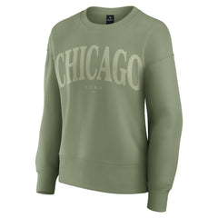Chicago Cubs Women's Elements Flow Pullover Sweatshirt Green