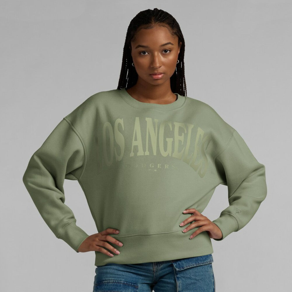 Los Angeles Dodgers Women's Elements Flow Pullover Sweatshirt Green
