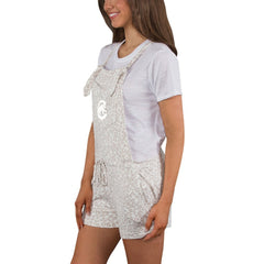 Chicago Cubs Concepts Sport Women's Montana Hacci Knit Romper Overalls Cream