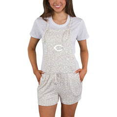 Cincinnati Reds Concepts Sport Women's Montana Hacci Knit Romper Overalls Cream