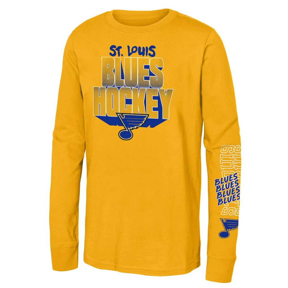 St. Louis Blues Youth Standout Long Sleeve T-Shirt Gold