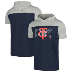 Minnesota Twins Active Brushed Hoodie T-Shirt Navy | New Era