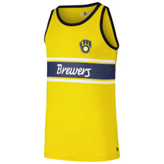 Milwaukee Brewers Jersey Ringer Tank Top Gold | New Era