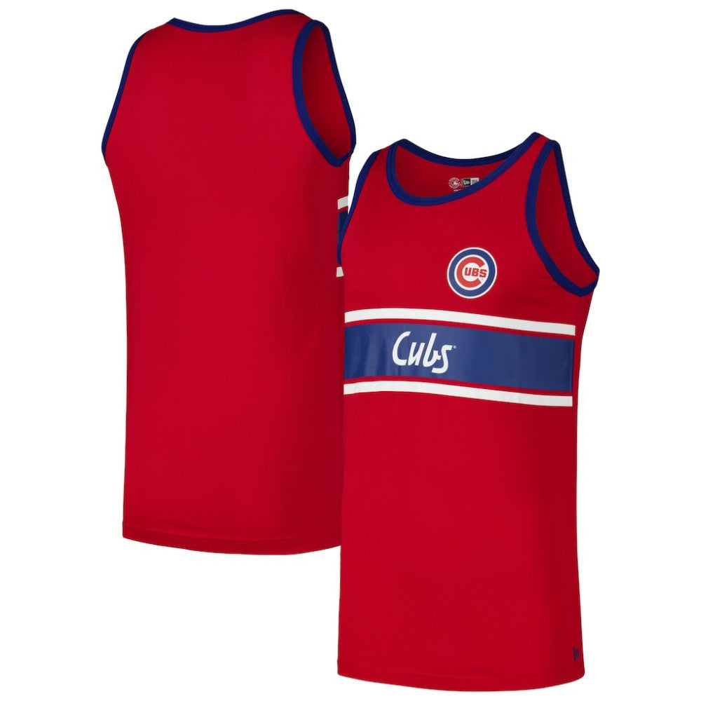 Chicago Cubs Jersey Ringer Tank Top Red | New Era